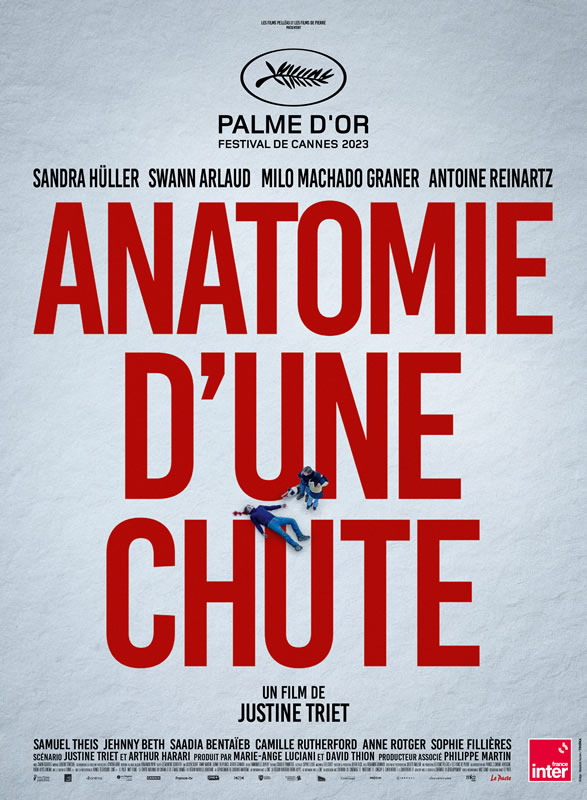 affiche ANATOMIE D'UNE CHUTE Justine Triet