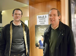 Emmanuel Séchet, secrétaire académique du Syndicat National des enseignements du second degré et Louis Mathieu, enseignant en cinéma et président de Cinéma ParlantDR