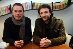 Nicolas Ubelmann, réalisateur et Gabriel Thomas, ATTAC 49DR