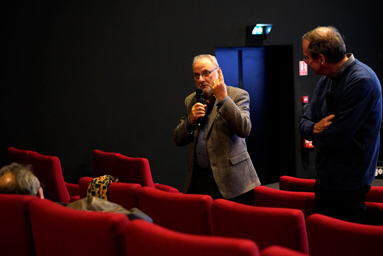 Louis Mathieu, président de l'Association Cinéma Parlant et Alain Jacobzone, historien et chercheur.DR
