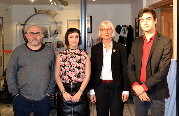 Rodolphe Viémont, réalisateur, Camille Landry, neuropsychologue à ORION 49 et Marie Loosfelt, membre de l'UNAFAM 19 DR