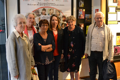 Juliette Hubin, vice-présidente APTIRA,
Nicole Ferrant, déléguée régionale GREF, Marie-Thé Rivière, secrétaire à Petite Ecole, Odile Metayer, présidente SEMER et Catherine Jamil, présidente LDH 49.DR