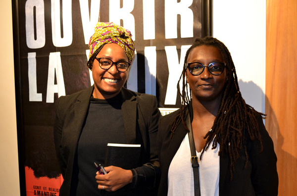 Sade Abdourahamani du Planning Familial et du Collectif Émancipation et Aminata Diop, en relation avec la réalisatrice Amandine GayDR